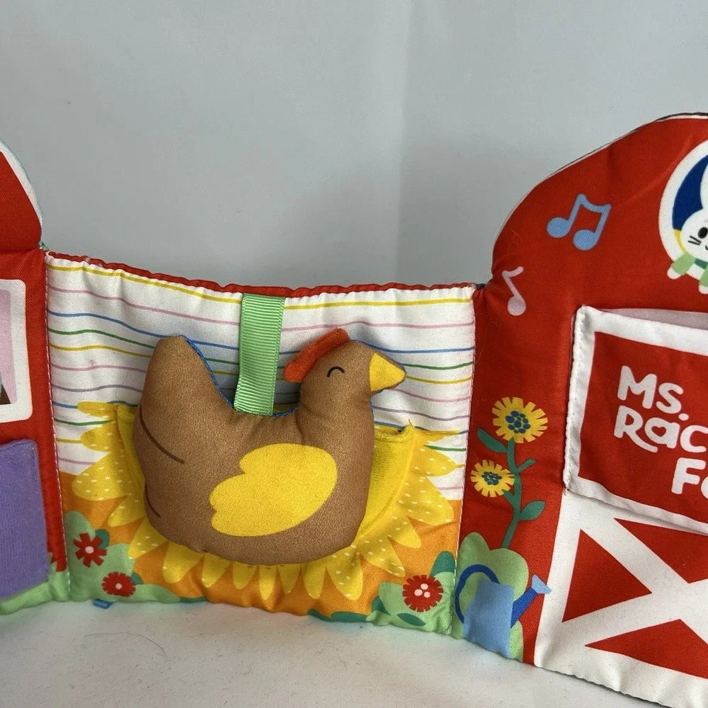 Ms Rachel Sensory Learning Farm Soft Activity Book Baby Infant Toy EUC